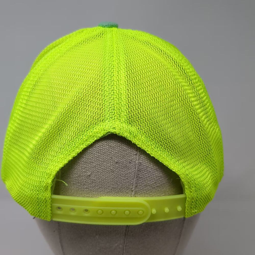 Natural Life Trucker Hat Blue Yellow One Size Live Happy Patch Floral Brim - Picture 6 of 9
